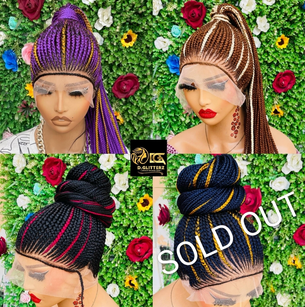 PONYTAIL BRAIDED WIG  ON 360 LACE CLOSURES 45 - 50"